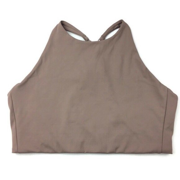 Fundamental Coast Performance Toluca Bra Halter Top Taupe Womens L Spring 2021 - Picture 1 of 12